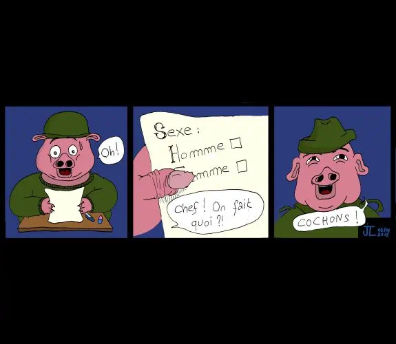 Histoires cochonnes – 1 : D'après l'œuvre d'<a href="http://werna.fr">Erwan Bracchi</a>.