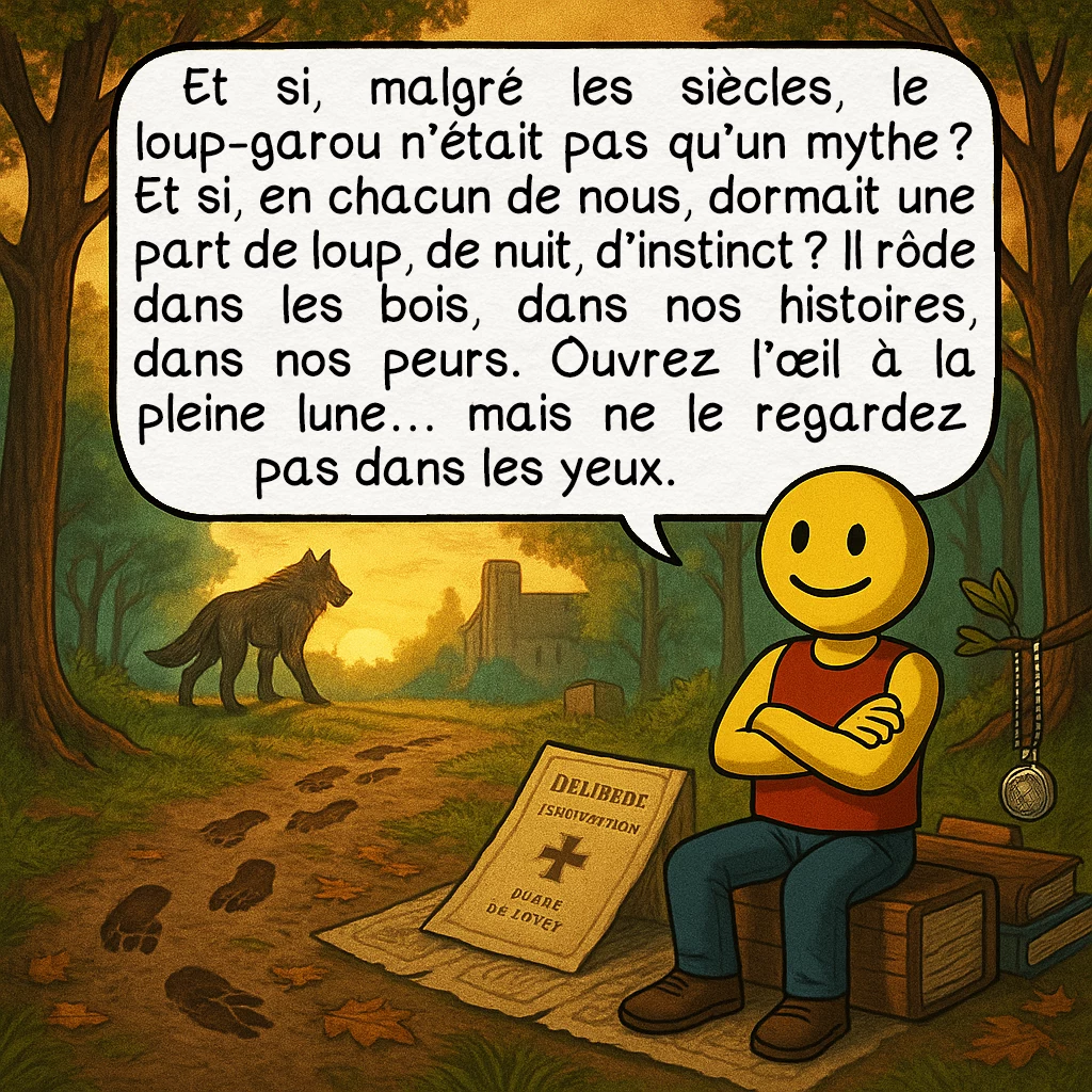 Le loup-garou, case 10 : Et si, malgré les siècles, le loup-garou n’était pas qu’un mythe ? Et si, en chacun de nous, dormait une part de loup, de nuit, d’instinct ? Il rôde dans les bois, dans nos histoires, dans nos peurs. Ouvrez l’œil à la pleine lune… mais ne le regardez pas dans les yeux.