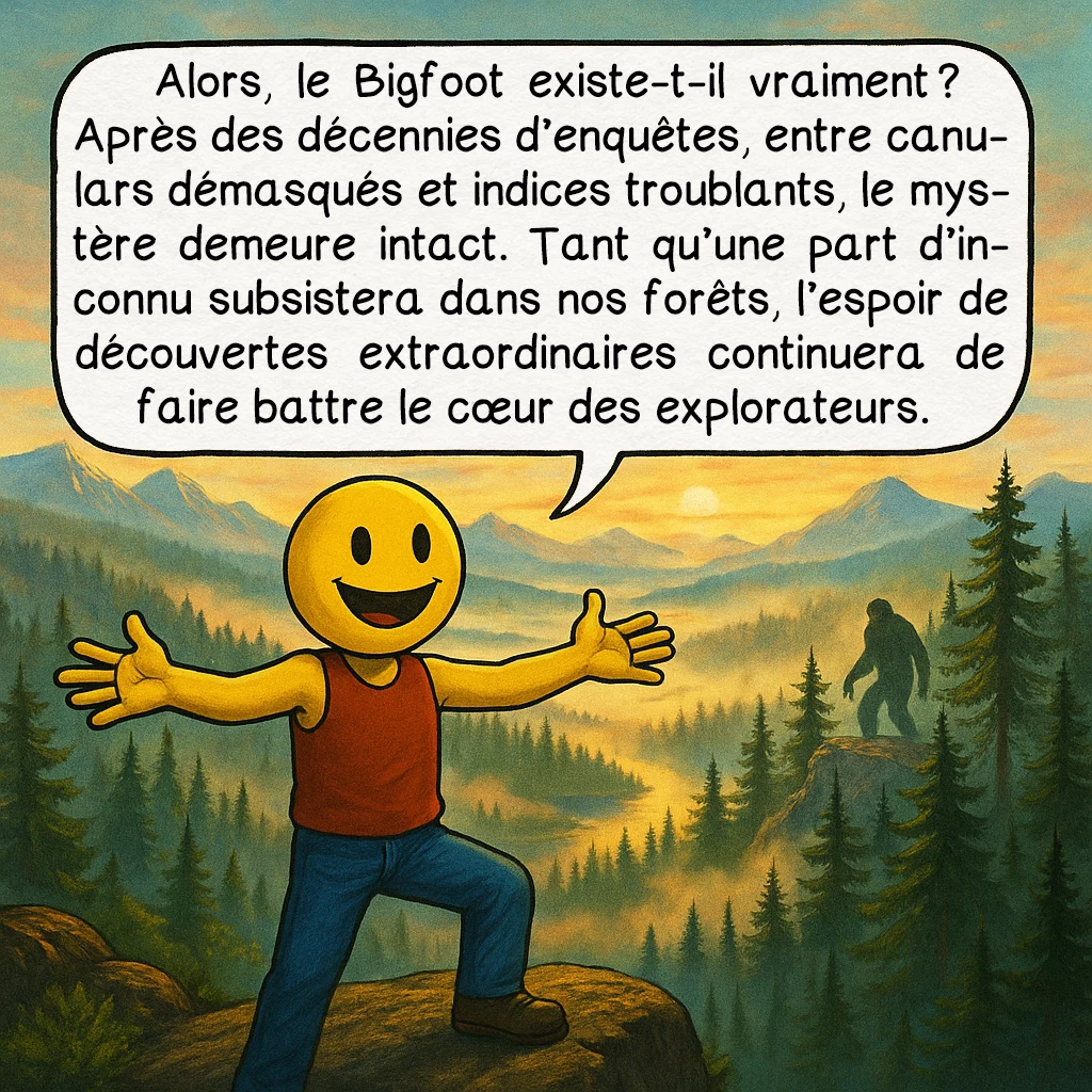 Le bigfoot, case 10 : Alors, le Bigfoot existe-t-il vraiment ? Après des décennies d’enquêtes, entre canulars démasqués et indices troublants, le mystère demeure intact. Tant qu’une part d’inconnu subsistera dans nos forêts, l’espoir de découvertes extraordinaires continuera de faire battre le cœur des explorateurs.
