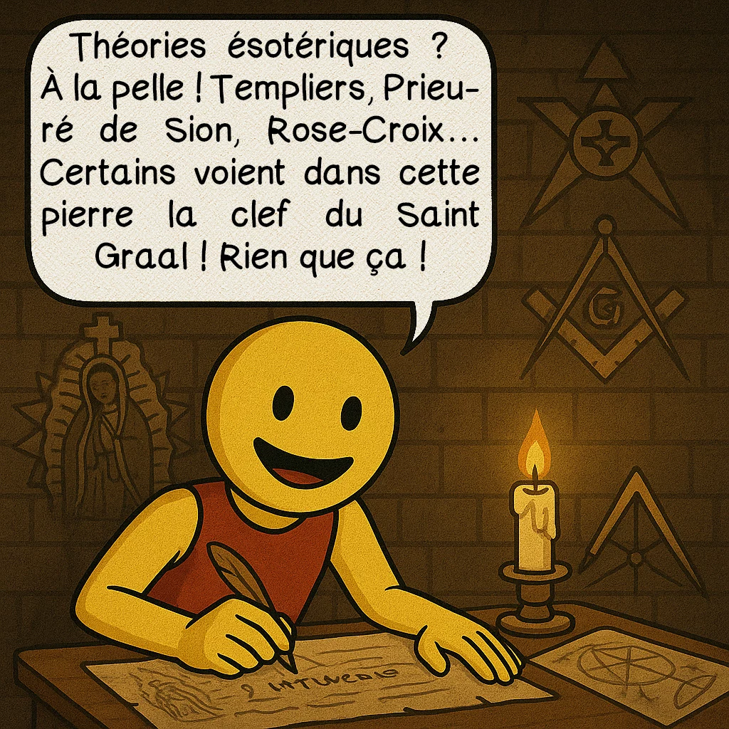 L’inscription de Shugborough, case 5 : Théories ésotériques ? À la pelle ! Templiers, Prieuré de Sion, Rose-Croix… Certains voient dans cette pierre la clef du Saint Graal ! Rien que ça !