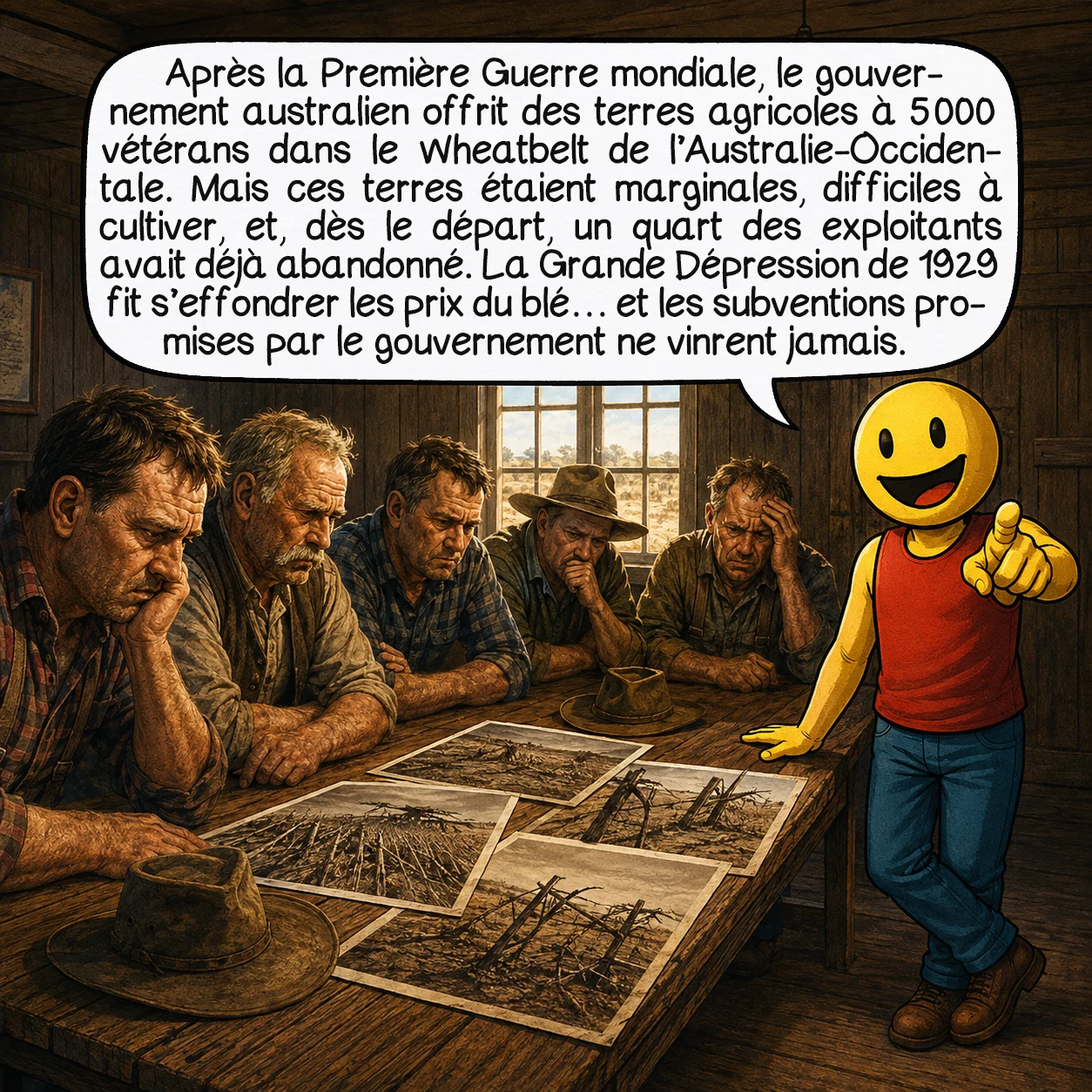 La guerre des émeus, case 2 sur 10