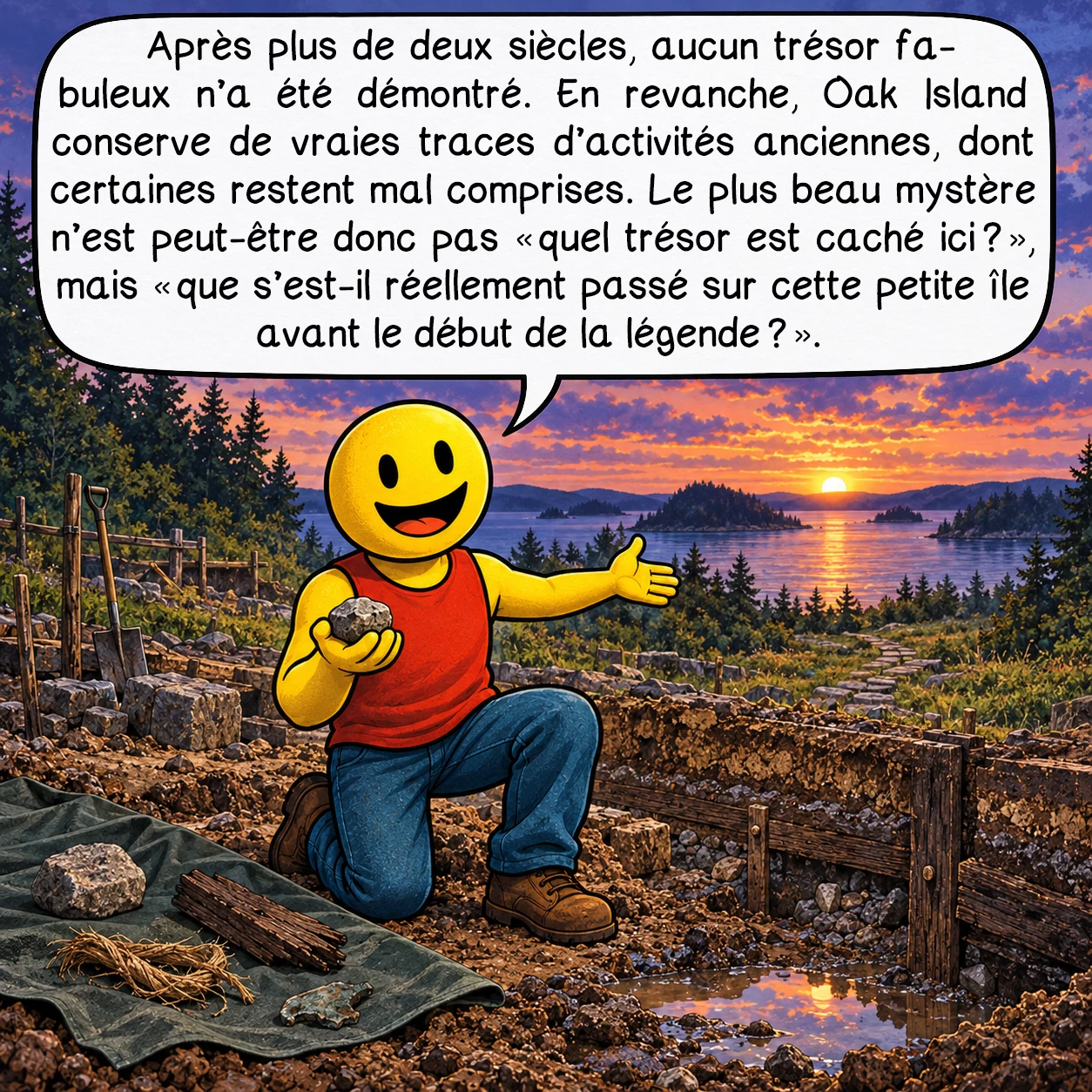 Le mystère de l’île aux Chênes, case 10 sur 10