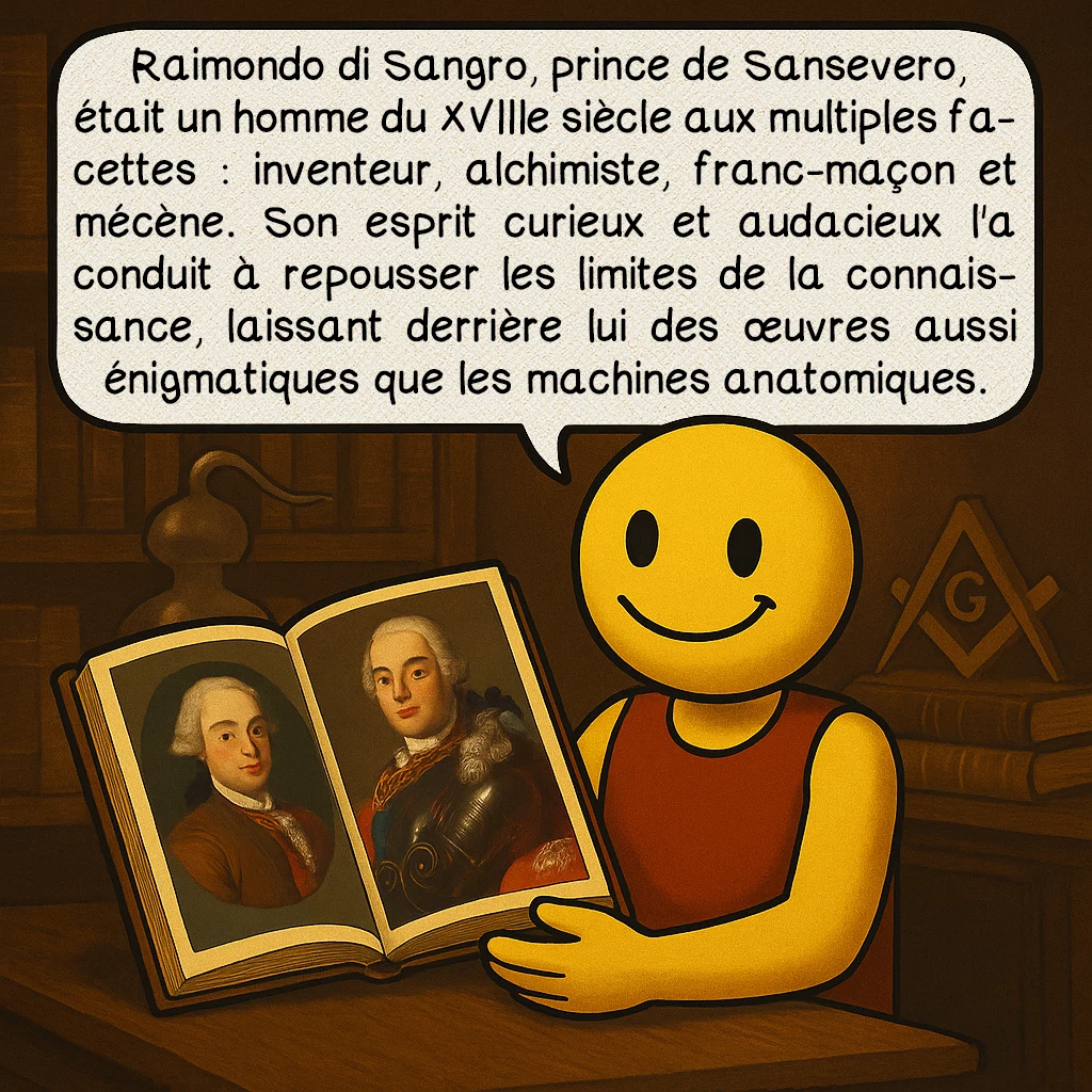 Les machines anatomiques de Raimondo Di Sangro, case 2 : Raimondo di Sangro
Raimondo di Sangro, prince de Sansevero, était un homme du XVIIIe siècle aux multiples facettes : inventeur, alchimiste, franc-maçon et mécène. Son esprit curieux et audacieux l'a conduit à repousser les limites de la connaissance, laissant derrière lui des œuvres aussi énigmatiques que les machines anatomiques.