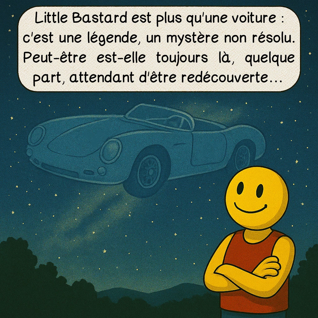 Little Bastard, case 10 : Little Bastard est plus qu'une voiture : c'est une légende, un mystère non résolu. Peut-être est-elle toujours là, quelque part, attendant d'être redécouverte…