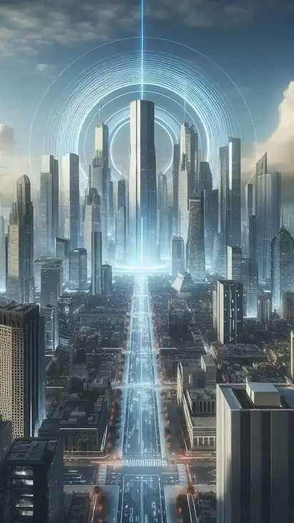 Ville futuriste mobile