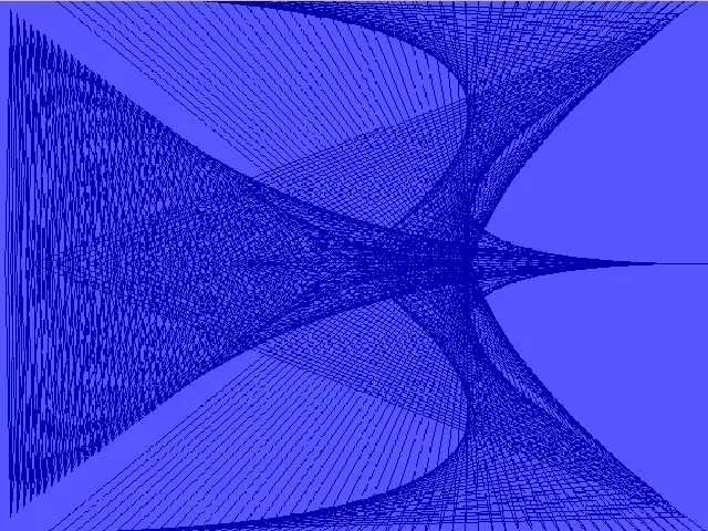 Vignette : 3D 1 : Courbes géométriques évoquant un oiseau 3D.