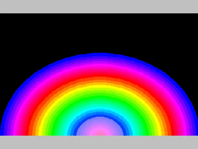 Vignette : Arc-en-ciel : Arc en ciel généré à l'aide de demi-sphères.