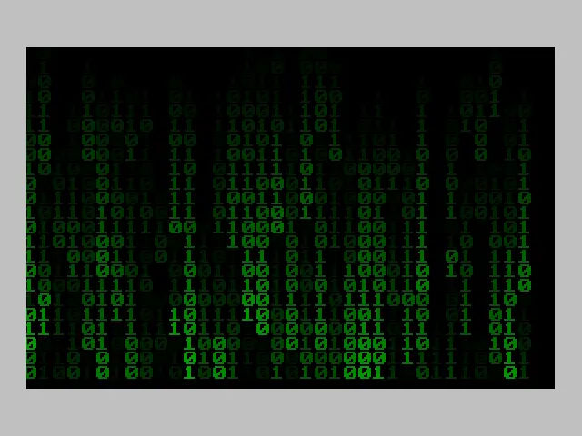 Vignette : Matrix : 0 et 1 défilant façon Matrix.