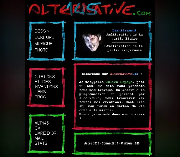 Vignette : Alternative 145 : Conception et réalisation en HTML avec utilisation de CSS, PHP et base MySQL<br/> Utilisation et personnalisation d'u…