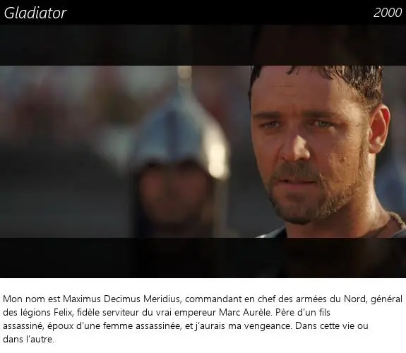 Vignette : Gladiator