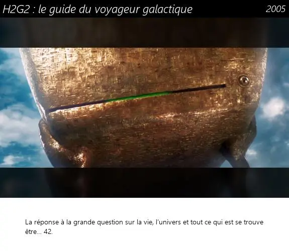 Vignette : H2G2 : le guide du voyageur galactique