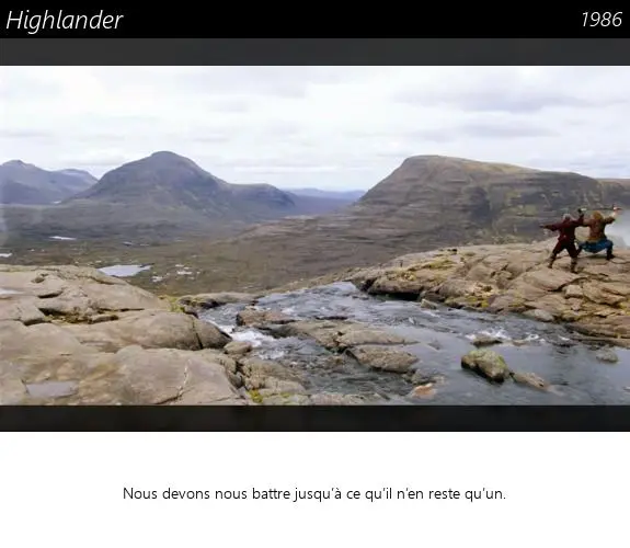 Vignette : Highlander