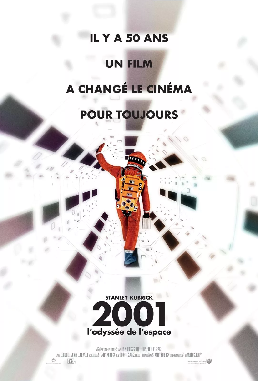 Illustration de critique : 2001 : l'odyssée de l'espace : A l'aube de l'Humanité, dans le désert africain, une tribu de primates subit les assauts répétés d'une bande rivale, …
