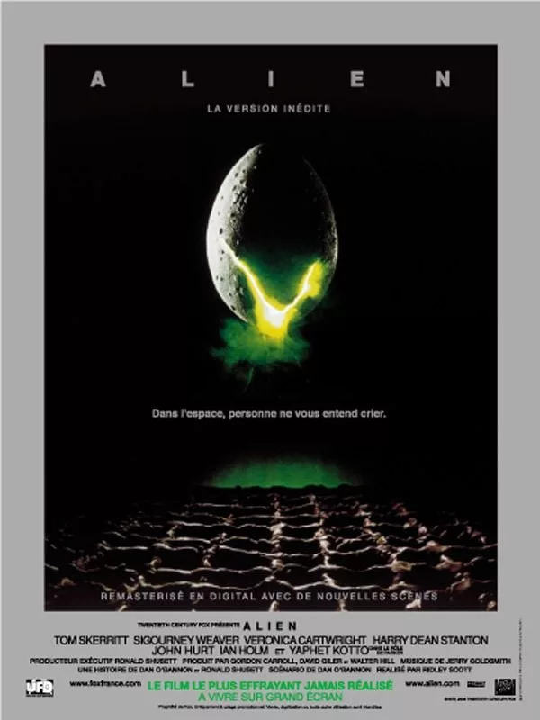 Illustration de critique : Alien, le huitième passager : Le vaisseau commercial Nostromo et son équipage, sept hommes et femmes, rentrent sur Terre avec une importante cargai…