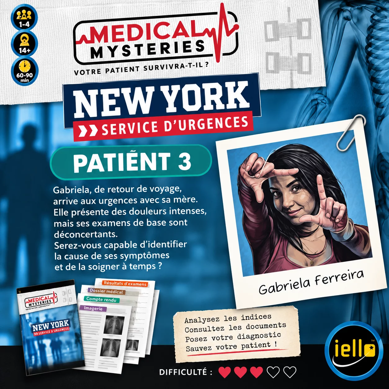 Illustration de critique : Medical Mysteries – New-York, patient 3 : Vous incarnez une équipe de médecins urgentistes new-yorkais confrontée à un patient admis en pleine nuit avec des sy…
