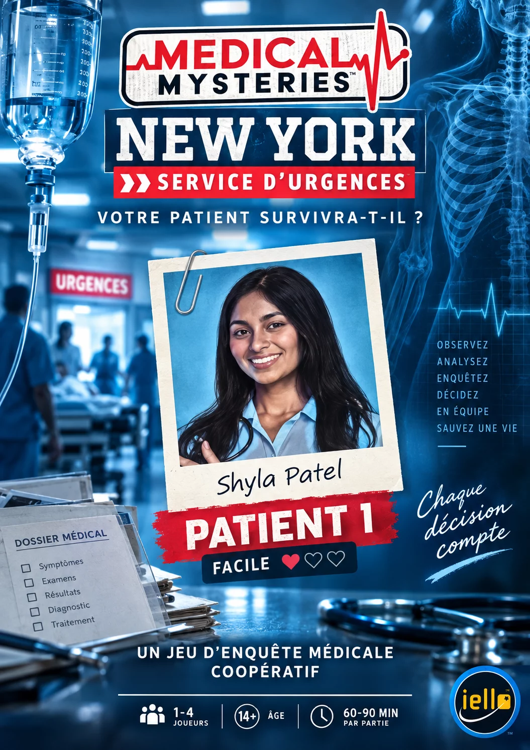 Illustration de critique : Medical Mysteries – New-York, patient 1 : Vous incarnez une équipe de médecins urgentistes new-yorkais confrontée à un patient admis en pleine nuit avec des sy…