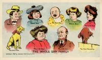 Illustration de critique : The whole Dam family and the Dam dog