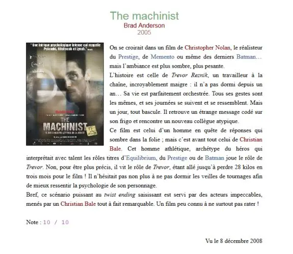 Vignette : Critiques