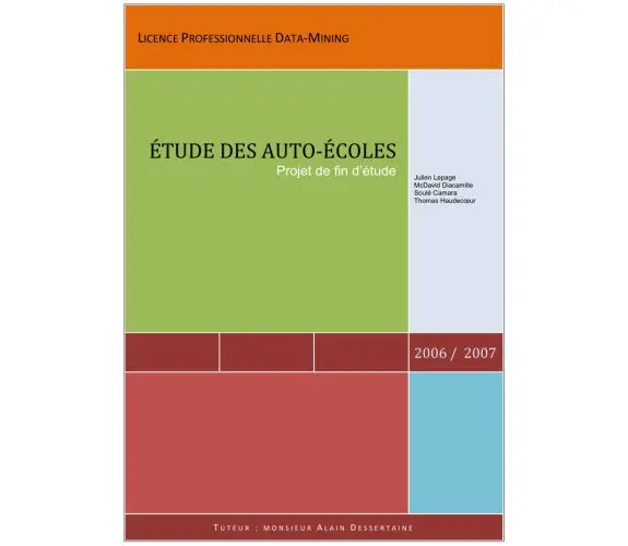 Vignette : Data mining : Étude des auto-écoles de France
Exploration d'une base de données et application des différentes techniques étudiées au cours de l'année
